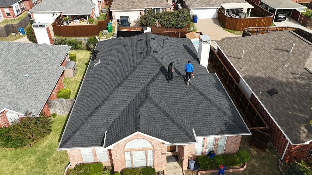 Slate & Tile Roof Repair work in progress on a Malverne property